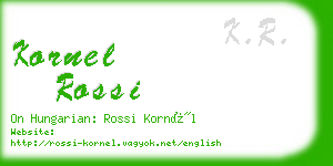 kornel rossi business card